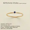 Anillo Minimalista Popular de Nicho Transfronterizo, Piedra Natal de Diciembre, Banda Lisa con Circonita de Colores, Joyería de Lujo Ligero de Moda