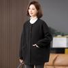[Buke] 24 Invierno Hangzhou Italiano Ocio Ligero Cuello Redondo Ropa Acolchada de Algodón Mujeres Otoño/Invierno 2024 Nuevo Madre de Mediana Edad