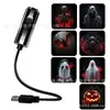 Lámpara Proyector Luz Nocturna USB Calavera Murciélago Papá Noel Decoración Habitación de Fiesta Proyector Cielo Estrellado del Universo