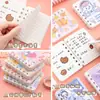 Cuaderno de Líneas Horizontales de Dibujos Animados Mini Bloc de Notas Portátil Cuaderno de Papelería para Estudiantes Cuaderno de Palabras Cuaderno de Espiral Pequeño Cuaderno Lindo para Mujeres