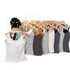 332 # Camisola Rayada Falsa de Dos Piezas Casual Versátil Multicolor Top Dopamina Espalda Sexy Moda Hermoso Diseño