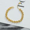 Nueva versión coreana de pulsera de oro vietnamita para mujer, moneda europea, latón chapado en oro, forma de corazón, larga duración, no se decolora, suministro de accesorios de joyería