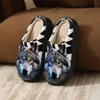 Pantuflas de algodón con estampado exclusivo transfronterizo para otoño e invierno, pantuflas de pareja, producción JIT transfronteriza POD con diseños personalizados, envío directo de una sola pieza