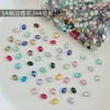 Rhinestones para decoración de uñas de circón ovalado 3*4, rhinestones K9 irregulares de fondo plano, modernos y deslumbrantes, al por mayor para accesorios de decoración de uñas DIY