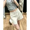 Shorts deportivos rosas para mujer, nuevo producto verano 2026, para figuras petite, sencillos, holgados, adelgazantes, ligeros, pantalones casuales de tres cuartos