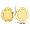 Joia de Liga Metálica Popular Transfronteiriça, Pingente Base Oval Pedra do Tempo Acessório DIY, Diâmetro Interno 18*13mm
