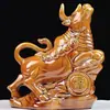 Vaca de Cerâmica Vaso Sanitário Vaso Sanitário Absorvente de Água Decorações para Casa Wangcai Tang Sancai Vaca Amarela Búfalo Ornamentos da Sorte