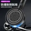 Chuveiro de Mão Pressurizado Preto Macio Espinhoso Samurai Doméstico Cinco Velocidades Banheiro Universal Parada de Água com Um Botão