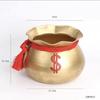 Vaso de Flores Simulado para o Ano Novo Chinês Azevinho Salgueiro Prateado Vaso de Flores Artificiais Balde Decorativo para Sala de Estar Cornucópia