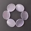 Soporte para teléfono móvil de piedra natural dos lados planos 25*30mm gema ovalada de cristal adornos de joyería diy venta caliente transfronteriza