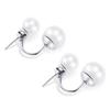 Venta al por mayor del fabricante Pendientes Ins Simples Europeos y Americanos de 10 mm con Perla de Doble Capa Pendientes de Acero Inoxidable Pendientes de Moda Personalizados para Mujer