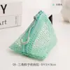 Bolsa de Almacenamiento de Malla con Forma de Zongzi, Mini Bolsita Triangular para Guardar Auriculares, Bolsa Colgante Pequeña Portátil para Llaves de Coche y Monedas