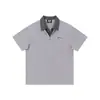 Camiseta de manga corta tipo polo de dos piezas falsas para hombre, verano, moda urbana, holgada, casual, versátil, gofre, top de pareja de media manga