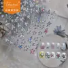 Pegatinas Metálicas para Uñas Tomoni Exquisito Adorno Pegatinas para Uñas Estampado en Caliente Plata Estrella de Cinco Puntas Pegatinas Pequeñas para Nariz