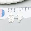 1 novo pingente de floco de neve de boneco de neve de Natal série prata brilhante pingente acessórios para pulseira DIY colar