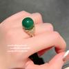 Colar Coroa Joia Esmeralda Brasileira Novo Estilo Chinês Calcedônia Verde Claro Zircônia Brincos Anel