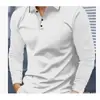 Nueva Camisa Polo de Verano para Hombre con Cuello, Mangas Cortas, Top Deportivo Casual para Golf, Camiseta de Manga Corta con Bloques de Color