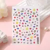 Arte de Uñas de Rosa Estilo Japonés Flor de Rosa Pegatina para Uñas Pegatina de Uñas de Hada Colorida