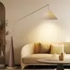 Luminária de Piso Estilo Pesca Sala de Estar Alto Padrão Nórdico Mesinha de Cabeceira Estilo Japonês Tecido para Mesinha de Cabeceira do Quarto