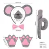 Set de Disfraz de Ratón Accesorios para Fiesta de Máscaras de Animales Halloween Cumpleaños Navidad Juego de Rol Disfraz