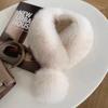 Bufanda de Mujer Otoño e Invierno Nueva Bufanda Mao Mao Engrosada Cuello de Piel de Zorro Moda Versátil Protección para el Cuello Cálido Manga para el Cuello