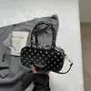 2026 Bolso de Mano Mini de Lunares Retro para Mujer Celebridad de Internet Brillante Bolso Boston Almohada Bolso Pequeño Simple de Hombro Cruzado