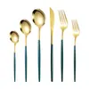 Cubiertos Portugueses de Acero Inoxidable Transfronterizo, Cuchillo y Tenedor para Bistec de Hotel, Cuchara de Postre, Tenedor para Fruta, Juego de Vajilla para Comida Occidental