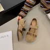Aumento interno de altura de 4 cm, zapatos Mary Jane retro de estilo coreano con hebilla, nuevos zapatos versátiles de punta redonda para otoño e invierno 2026
