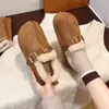 Zapatos Birkenstock totalmente cerrados para mujer 2026 invierno nuevos retro sin cordones suela gruesa tacón oculto botas de nieve zapatos de algodón cálidos para mujer