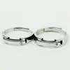 Anillo Sencillo Geométrico Abierto Estilo Coreano Dongdaemun Moda Elegante Diseño de Nicho Cierre Anillos de Pareja