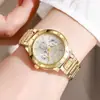 Relógio Feminino de Aço Inoxidável de Luxo Moda Analógico Quartzo Pulso Relógio Mulher