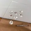 Celebridad de Internet Pila Inferior Taladro Uñas Arte Joyería Destello Corazón Torcido Ovalado Maillard Cristal Pila Taladro Bola Uñas Arte Joyería