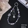 Cordão de Celular de Cristal de Alta Qualidade com Pingente de Girassol em Zircônia, Alça de Celular, Acessório para Bolsa de Pulso, Antiperda
