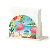 Suporte de Armazenamento de Papel Toalha de Madeira Suporte de Armazenamento de Guardanapos para Mesa de Jantar Caixa Organizadora Vertical Criativa de Papel Toalha para Sala de Estar