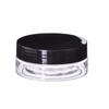 Botella Transparente de Boca Ancha de 50 ml Botella Redonda de Plástico Negro Botella para Crema de Mascarilla Facial Lista para Exportación Transfronteriza