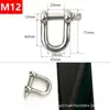 Grillete en D de Acero Inoxidable 304 Grillete en Forma de Arco Hebilla de Elevación Marina Anillo de Conexión para Cable de Acero M4-M38