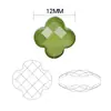 Nuevo Cristal Facetado Agujero Central Trébol de Cuatro Hojas 12mm Jade Porcelana Cristal Cuentas Accesorios para Tocados Accesorios para Joyería DIY