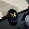 Anel Borboleta Vazada Zircônia Prata de Lei S925 para Mulheres Aberto Ajustável Pequeno Nicho Exquisito Luxo Leve Versátil Anel para Dedo Indicador Nova Joia de Mão