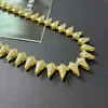 Atravessando a Fronteira Quente Novo 16mm Pontiagudo Personalidade Tendência Hip Hop Corrente Cubana Masculina Tendência Cool Fivela de Relógio Colar Fabricantes
