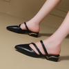 Sandalias de Comercio Exterior para Mujer 2026 Verano Nuevo Estilo Punta Fina Tacón Grueso Medio Tira en el Empeine Estilo Coreano Punta Cerrada Correa Única Sandalias de Exterior