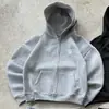 Comercio Exterior Transfronterizo Ins Nuevo Bordado Simple Ropa Deportiva Moda Retro Casual Cremallera Cárdigan Sudadera Ropa de Abrigo Venta al por Mayor