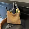 Bolso de Paja para Mujer 2025 Nuevo Versátil Bolso de Playa para Vacaciones en la Costa Gran Capacidad Bolso Tote de Hombro Único para Mujer