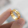 Venta caliente transfronteriza anillo de cadena cubano moda ins simple celebridad de internet estilo frío dorado anillo de cadena al por mayor