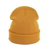 Gorro de Punto para Padres e Hijos Estilo Europeo Otoño Invierno Color Caramelo Lana Moda Unisex Cálido para el Frío