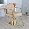 Salón de peluquería japonés de alta gama silla especial de peluquería corte de cabello y permanente se puede bajar silla reclinable peluquería taburete giratorio elevable