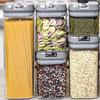 Cubo de Grano Grueso para Cocina Caja de Almacenamiento de Plástico para Snacks Tanque de Almacenamiento de Granos Tanque de Almacenamiento Portátil Caja Sellada Mayoreo