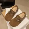 Zapatos Birkenstock de Suela Gruesa para Aumentar Altura, Completamente Cubiertos, para Mujer, Otoño 2026, Nuevos, Retro, Cómodos, Mocasines de Suela Suave