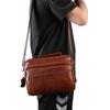Bolsa Cruzada Nueva de Cuero de Vaca de Capa Superior para Hombres y Mujeres, Bolso de Mano, Bolso de Hombro, Maletín Multifuncional de Negocios para Recolección de Dinero