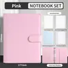 Cuaderno A5 de Hojas Sueltas Más Vendido de Amazon, Cuaderno de Cuero PU Macaron, Planificador de Presupuesto en Efectivo, Bloc de Notas de Hojas Sueltas