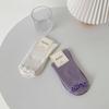 Calcetines Apilables para Mujer Primavera y Otoño Nuevos Ins Color Morandi Calcetines de Algodón de Longitud Media Estilo Coreano Moda Lindos Calcetines con Borde de Oreja Estilo Japonés